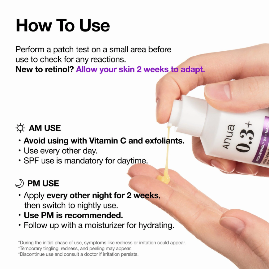 Anua – Nano Retinol 0.3% + Niacin Renewing Serum 30ml