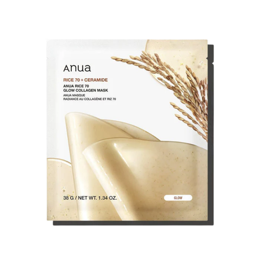 ANUA – Rice 70 Glow Collagen Mask – 1 Sheet