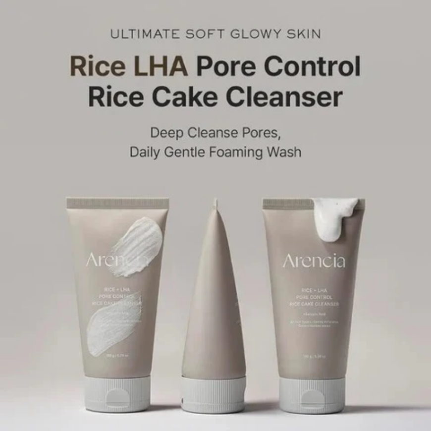 ARENCIA – Rice + LHA Pore Control Rice Cake Cleanser – 150G