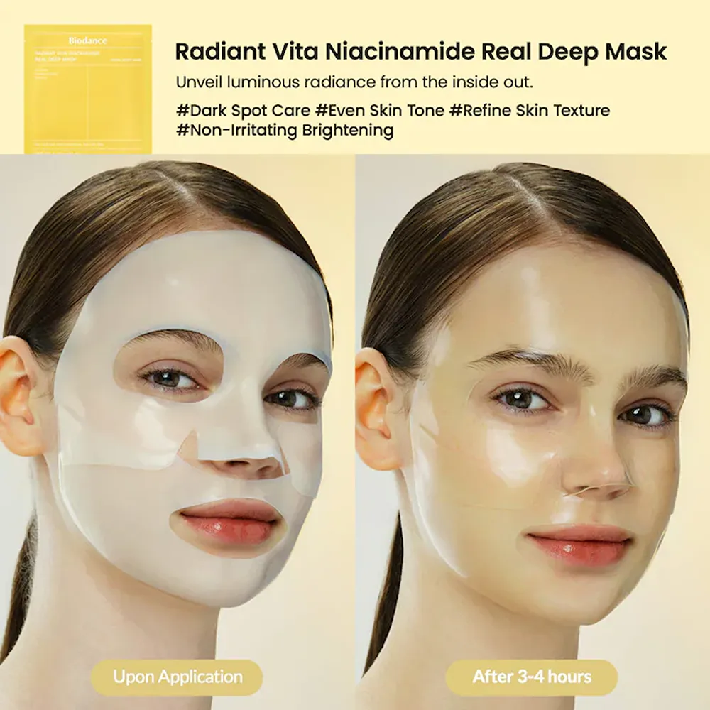 Biodance Real Deep Mask Gift Set (4 Masks for Pore Care, Hydration, Calming and Dark Spot Treatment)