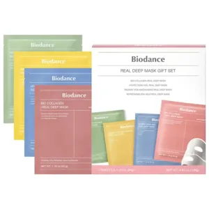Biodance Real Deep Mask Gift Set (4 Masks for Pore Care, Hydration, Calming and Dark Spot Treatment)
