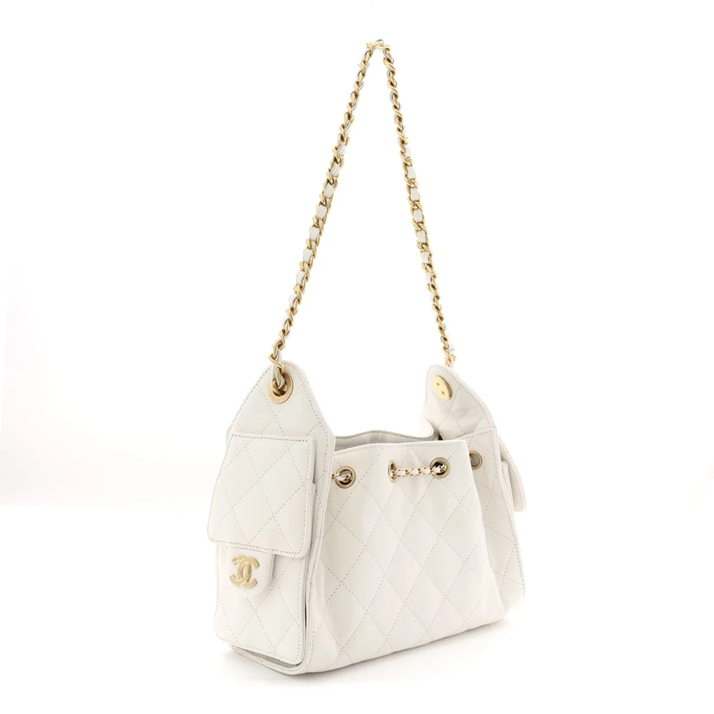 Chanel – Caviar Quilted Mini Chanel 25 Handbag – White