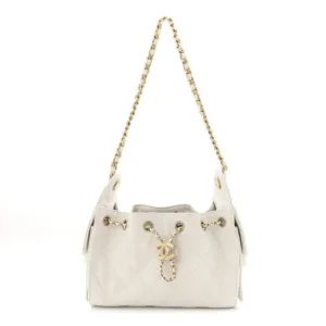Chanel – Caviar Quilted Mini Chanel 25 Handbag – White