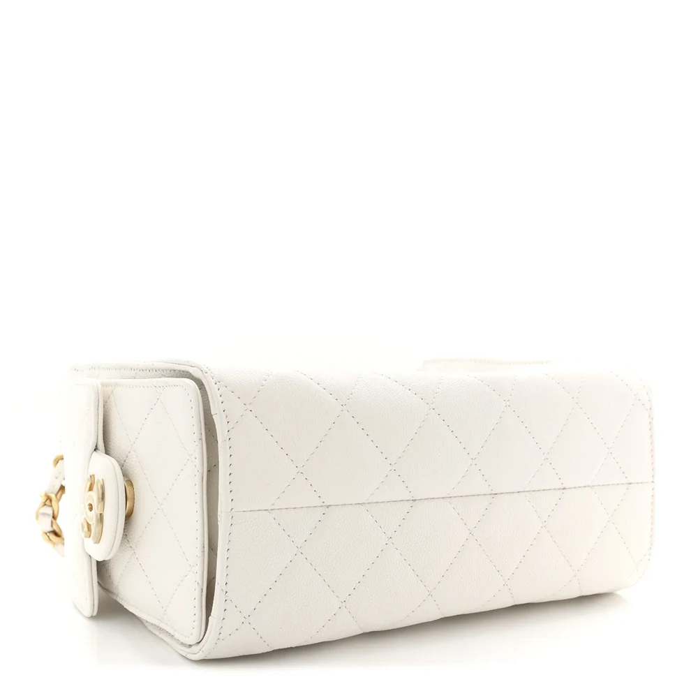 Chanel – Caviar Quilted Mini Chanel 25 Handbag – White