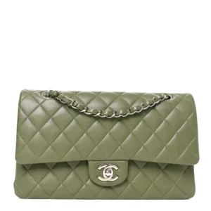 Chanel – Lambskin Quilted Medium Double Flap – Green