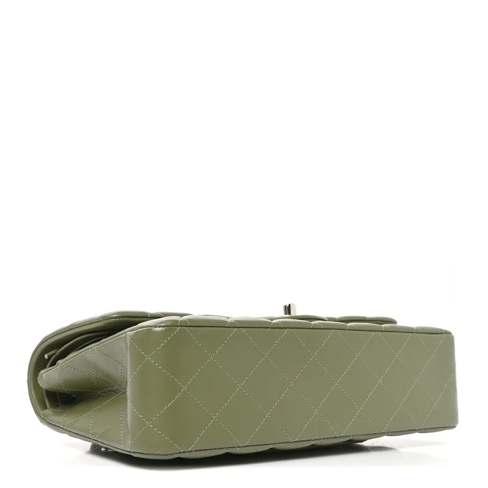Chanel – Lambskin Quilted Medium Double Flap – Green