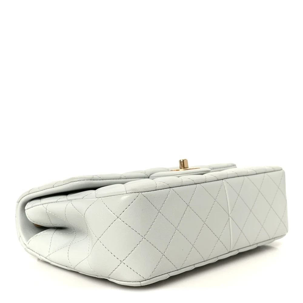 Chanel – Lambskin Quilted Small Sweet Camellia Flap – Light Blue