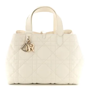 Christian Dior Calfskin Macrocannage Medium Toujours Latte