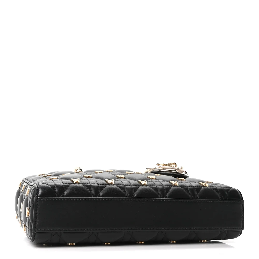 Christian Dior Lambskin Butterfly Cannage Lady D-Joy Black