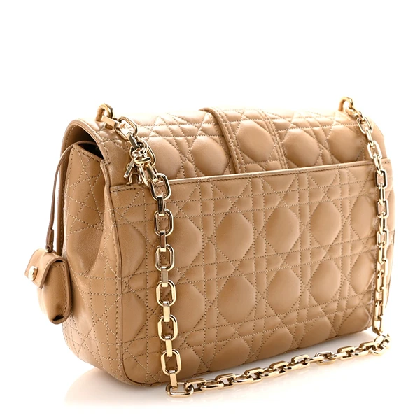 Christian Dior – Lambskin Cannage Medium Miss Dior Flap – Beige