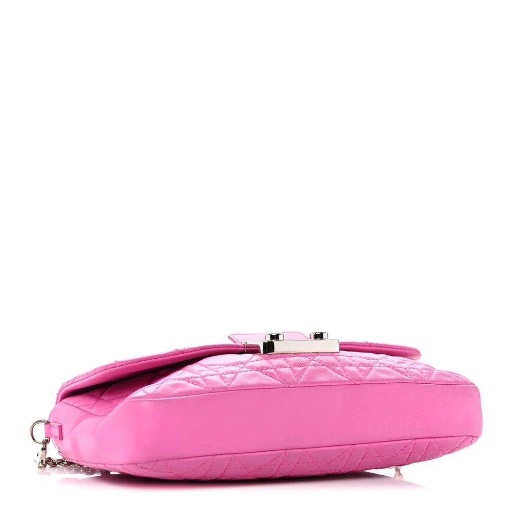 Christian Dior Lambskin Cannage Miss Dior Promenade Pouch Fuchsia
