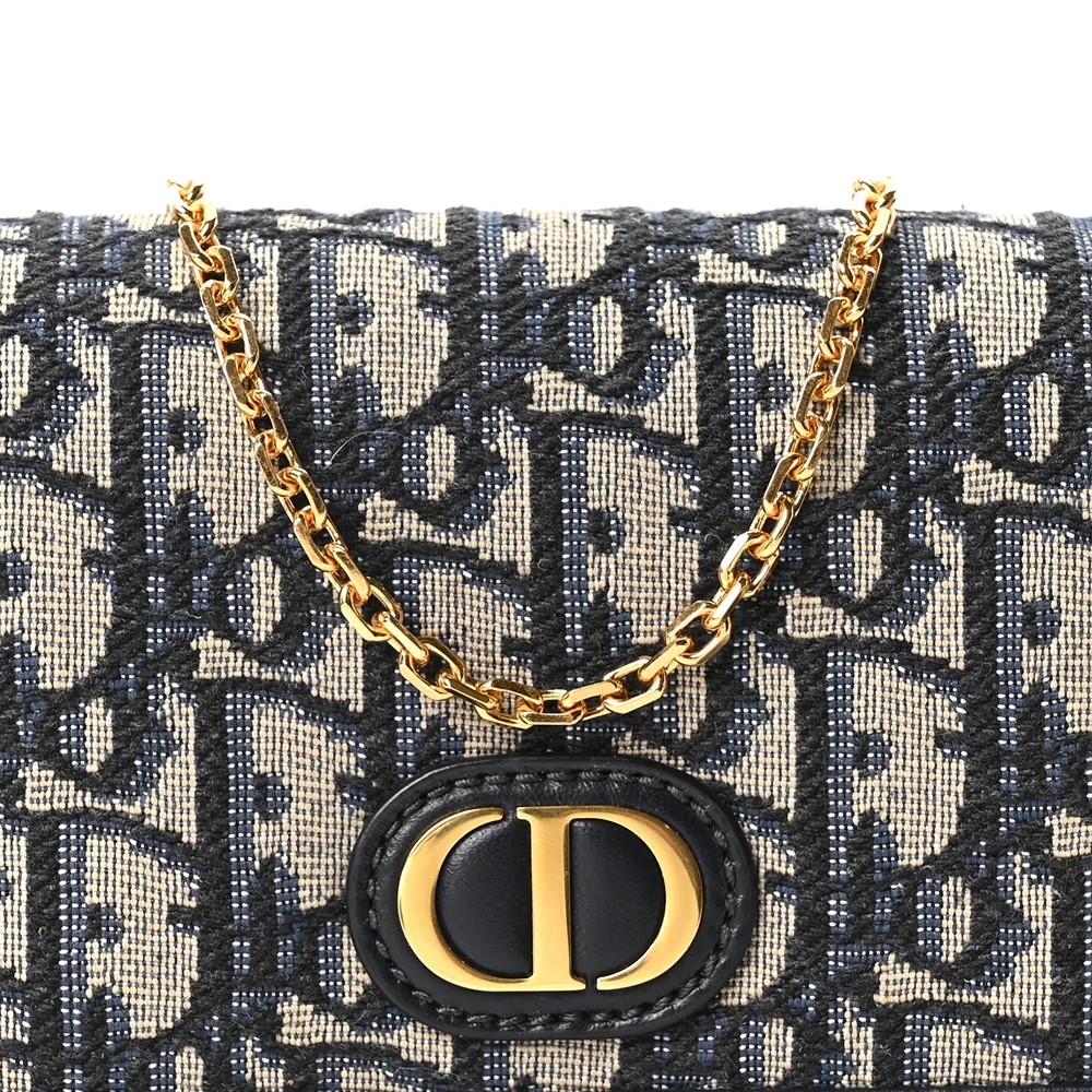 Christian Dior Oblique Nano 30 Montaigne Pouch Blue