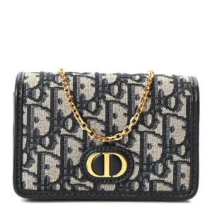 Christian Dior Oblique Nano 30 Montaigne Pouch Blue