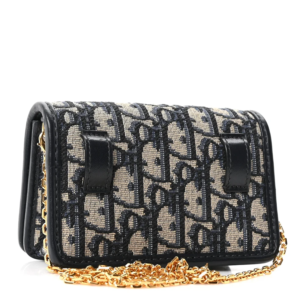 Christian Dior Oblique Nano 30 Montaigne Pouch Blue