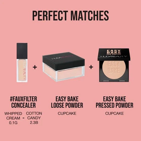 HUDA BEAUTY – Easy Bake and Snatch Pressed Brightening and Setting Powder – Cupcake