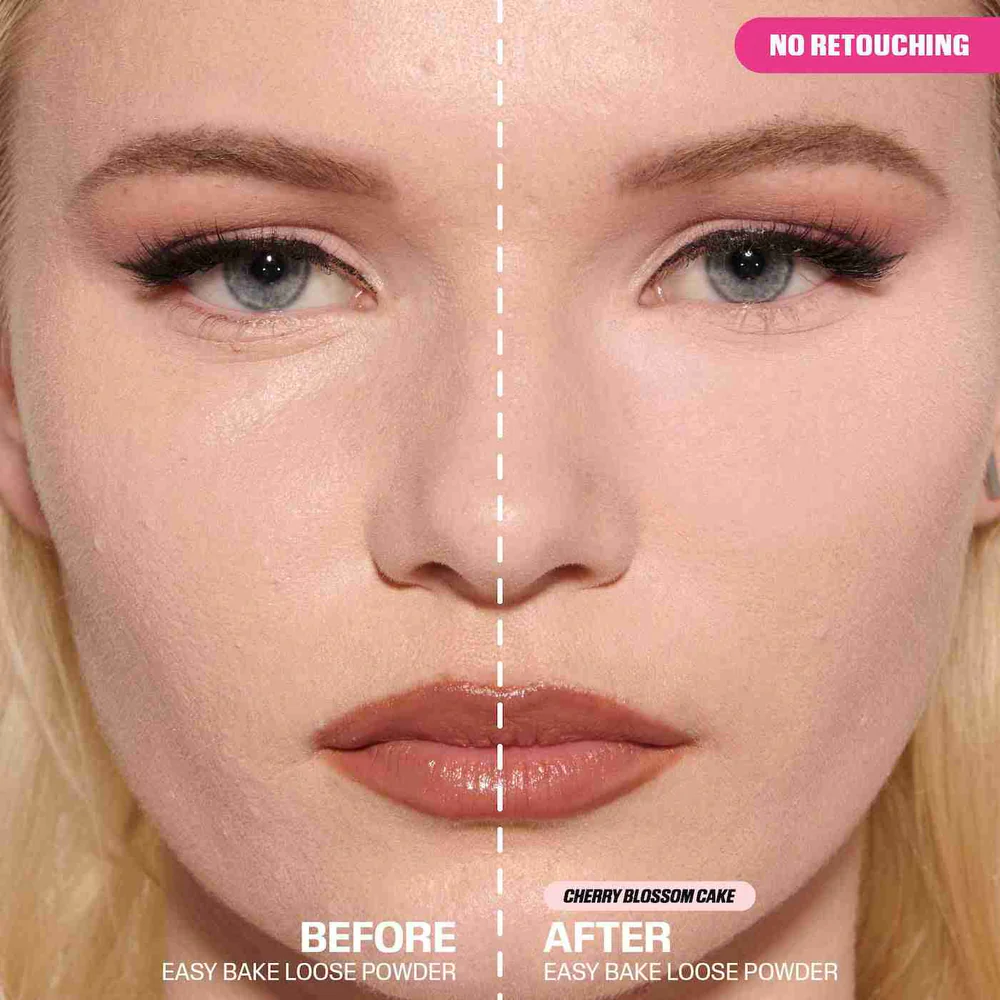 HUDA BEAUTY Easy Bake Blurring Loose Baking & Setting Powder – Cherry Blossom (Fragrance Free)