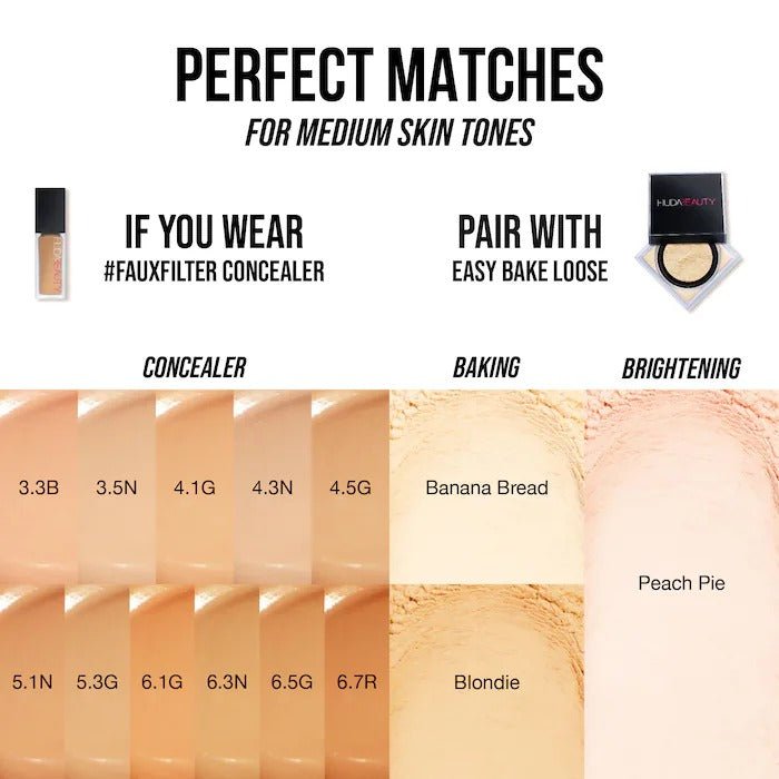 HUDA BEAUTY – Easy Bake Blurring Loose Baking & Setting Powder – Peach Pie