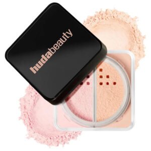 HUDA BEAUTY – Easy Bake Loose Powder Brightening + Correcting Duo – Cherry Peach