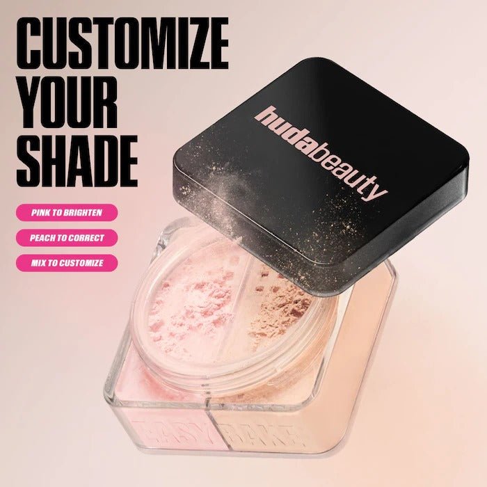 HUDA BEAUTY – Easy Bake Loose Powder Brightening + Correcting Duo – Cherry Peach