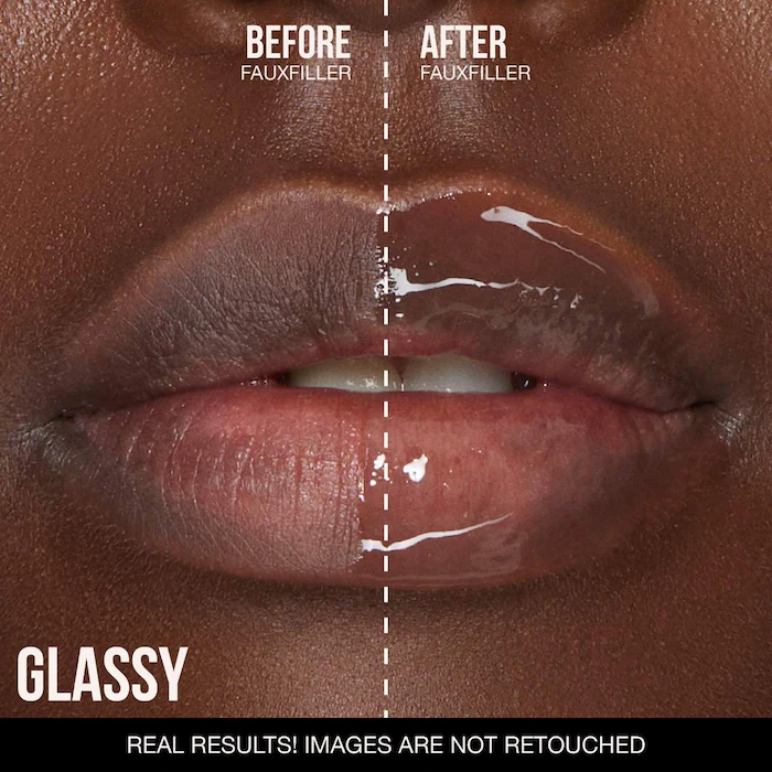 HUDA BEAUTY – Faux Filler Shiny Non-Sticky Lip Gloss – Glassy