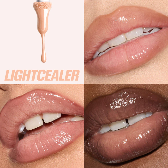 HUDA BEAUTY – Faux Filler Shiny Non-Sticky Lip Gloss – LightCealer – Light Beige