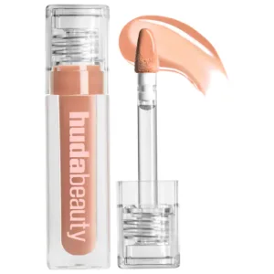 HUDA BEAUTY – Faux Filler Shiny Non-Sticky Lip Gloss – MidCealer – Caramel Nude