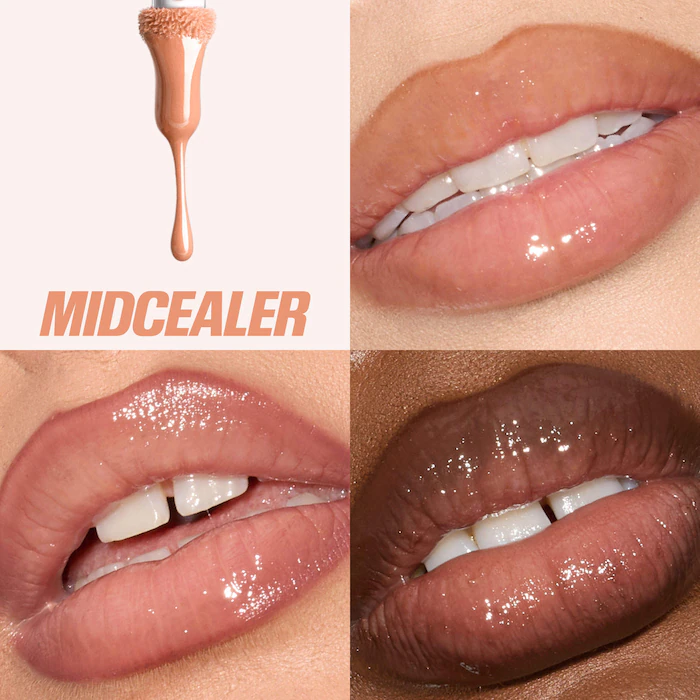 HUDA BEAUTY – Faux Filler Shiny Non-Sticky Lip Gloss – MidCealer – Caramel Nude