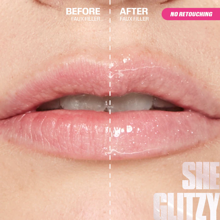HUDA BEAUTY – Faux Filler Shiny Non-Sticky Lip Gloss – She Glitzy