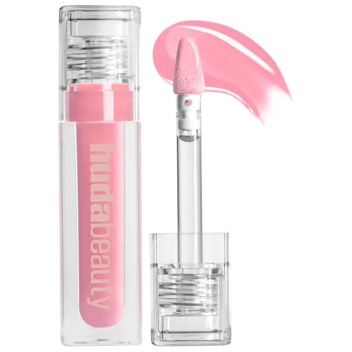 HUDA BEAUTY – Faux Filler Shiny Non-Sticky Lip Gloss – UUU Baby – Electric Lilac