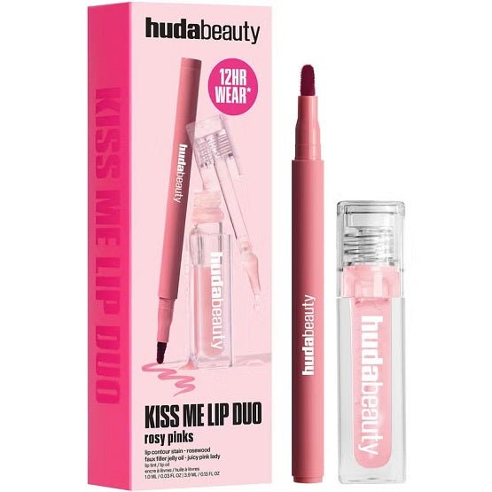 HUDA BEAUTY – Kiss Me Lip Duo – Rosy Pink