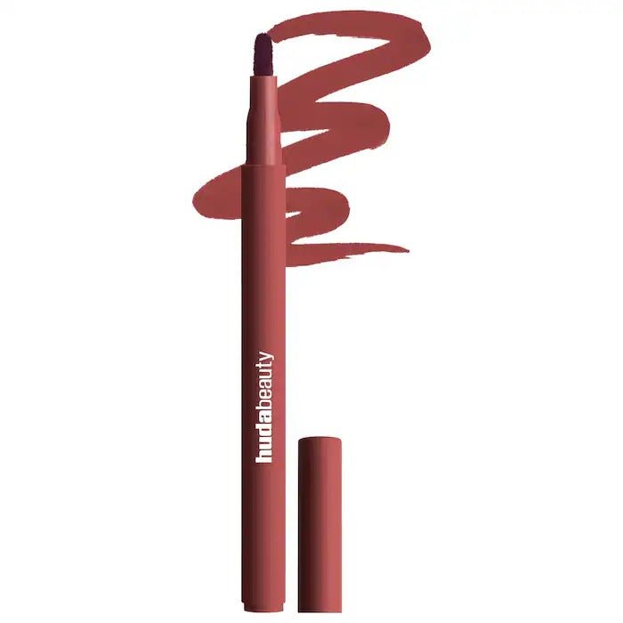 HUDA BEAUTY – Lip Contour Lip Stain for 12-Hour Wear – Cinnamon