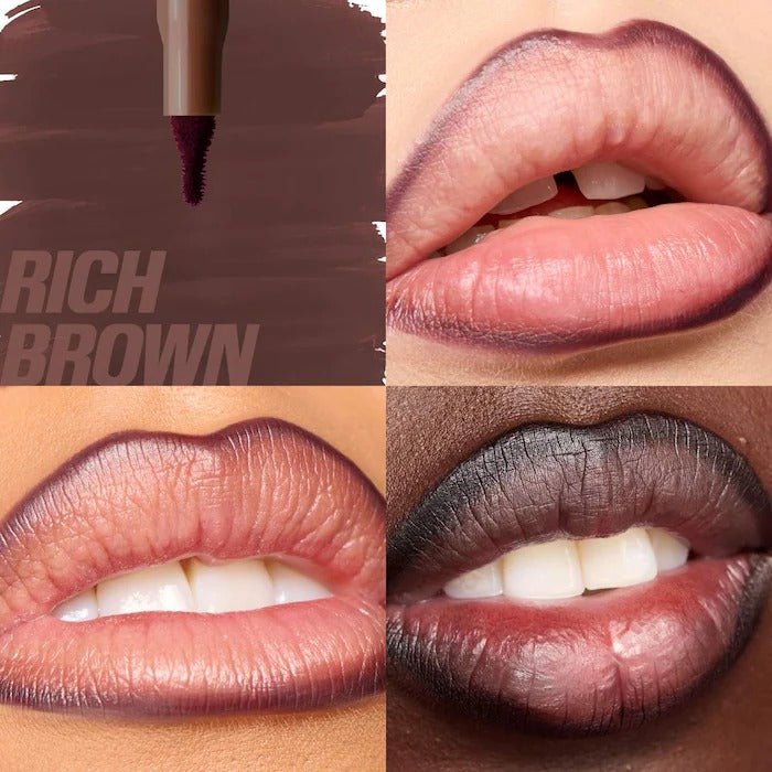 HUDA BEAUTY – Lip Contour Lip Stain for 12-Hour Wear – Rich Brown