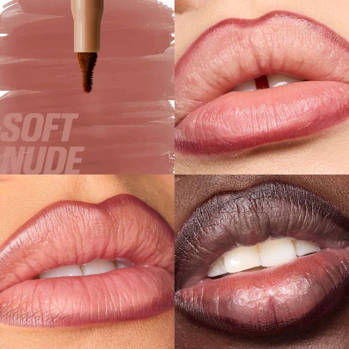 HUDA BEAUTY – Lip Contour Lip Stain for 12-Hour Wear – Soft Nude