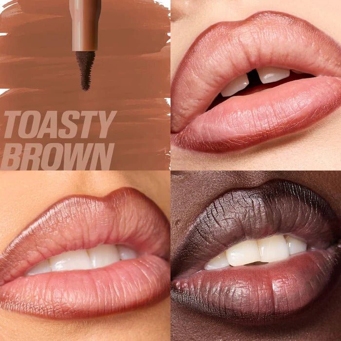 HUDA BEAUTY – Lip Contour Lip Stain for 12-Hour Wear – Toasty Brown