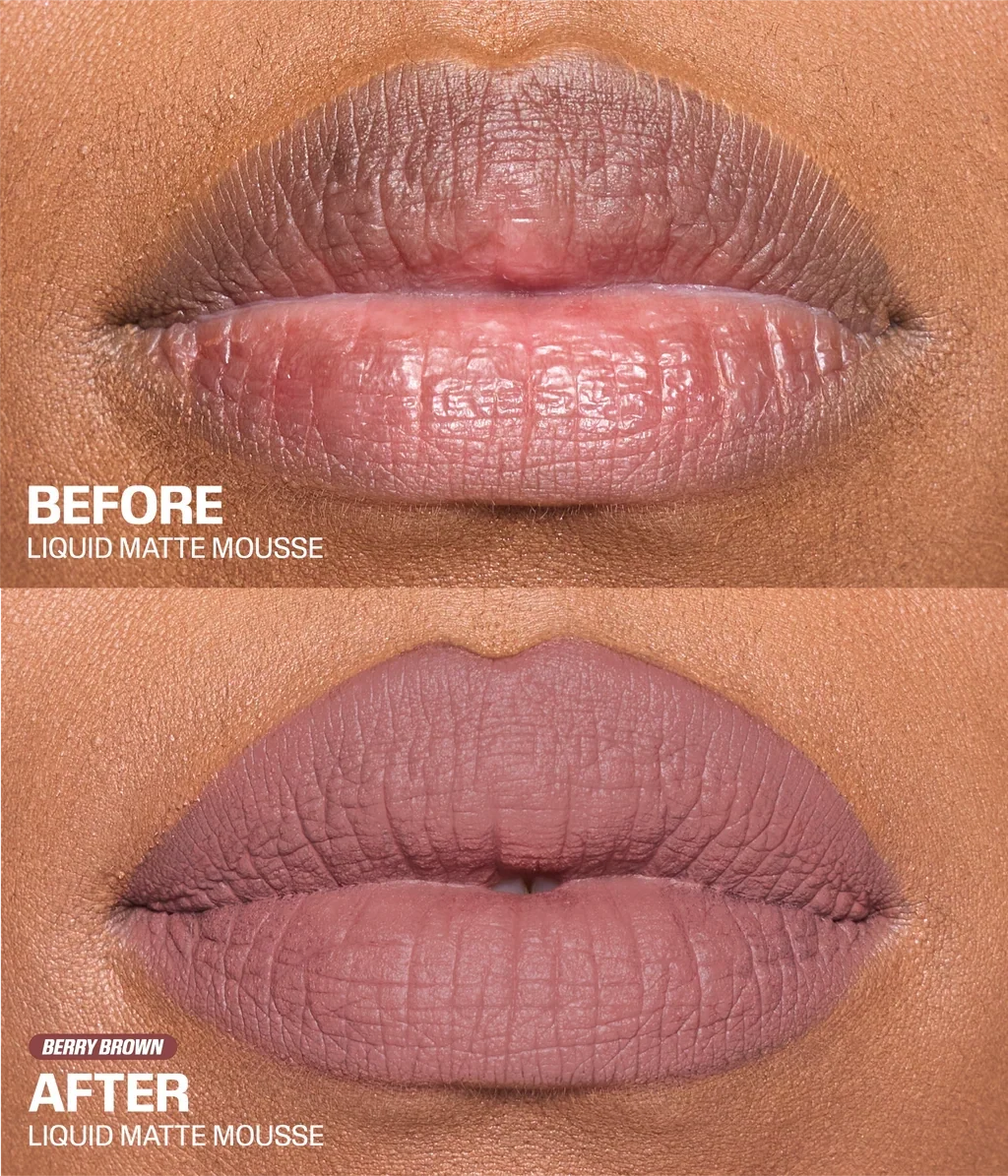 Huda Beauty Liquid Matte Mousse – Shade: Berry Brown