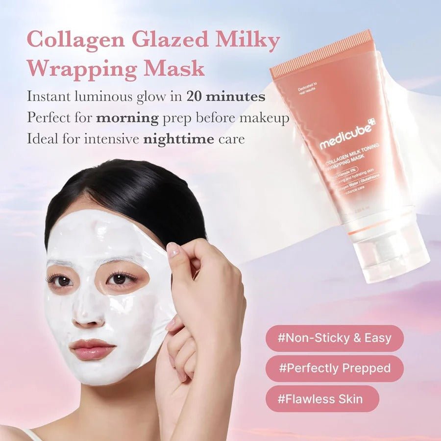MEDICUBE – Collagen Milk Toning Wrapping Mask – 75ML