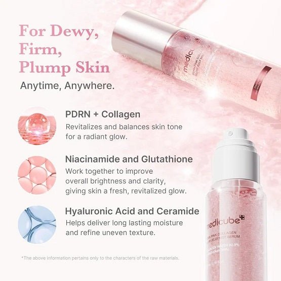 Medicube – PDRN Pink Collagen Glow Jelly Mist Serum – 100ml