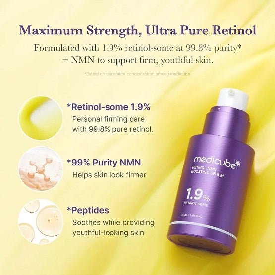 MEDICUBE – Retinol NMN Radiance Booster 1.9% Serum – 30ML