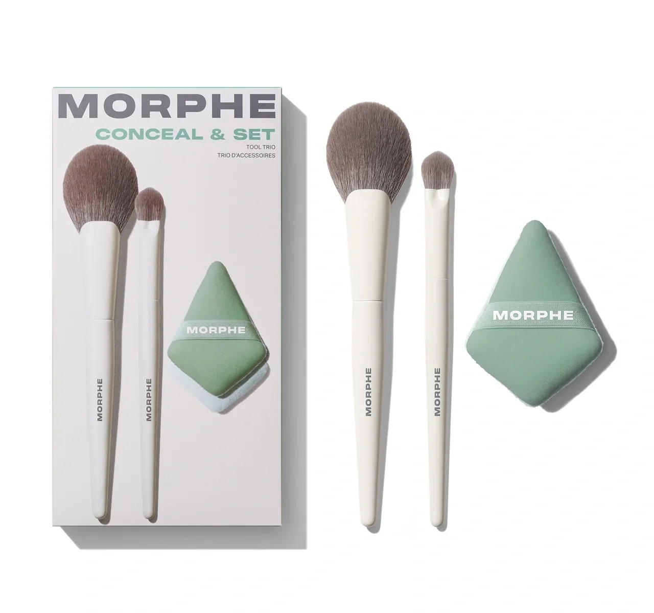 Morphe Conceal & Set Tool Trio Brush & Sponge Set