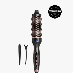 Wavytalk Blowout Boost 1.5-Inch Iconic Thermal Round Brush – Ionic Heated Styling Brush for Salon Blowouts (Rose Gold)