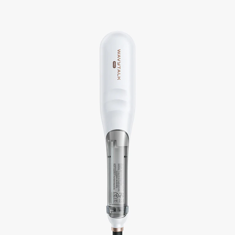 Wavytalk Steamline Pro Steam Straightener Brush -Clean White- Professional Ionic Thermal Brush with Nano-Mist Hydro-Infusion