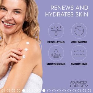 Advanced Clinicals 10% Glycolic + Lactic Acid Exfoliating Body Cream(454)