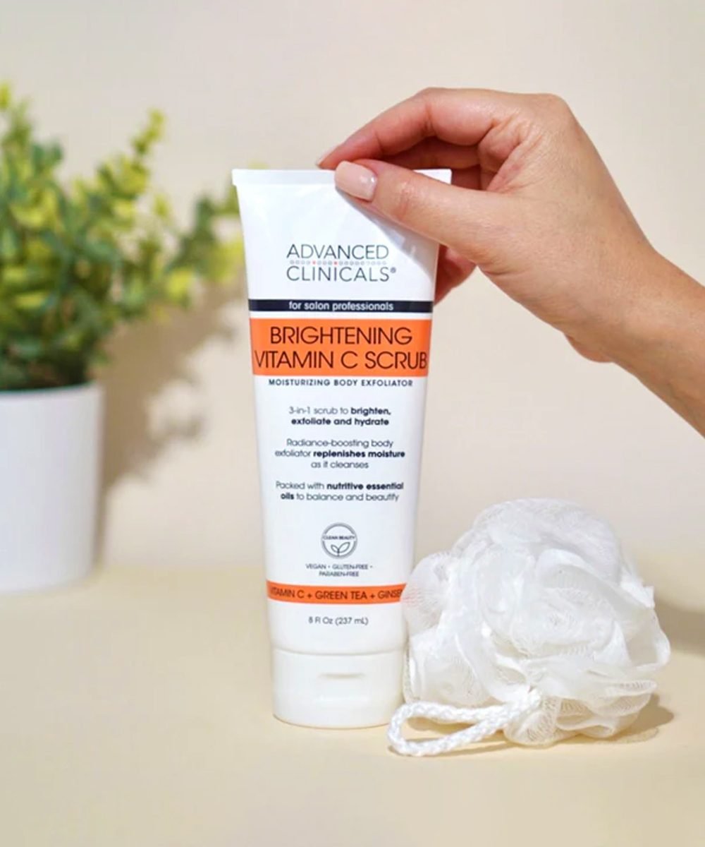 Advanced Clinicals Brightening Vitamin C Scrub, 8 fl oz (237 ml)