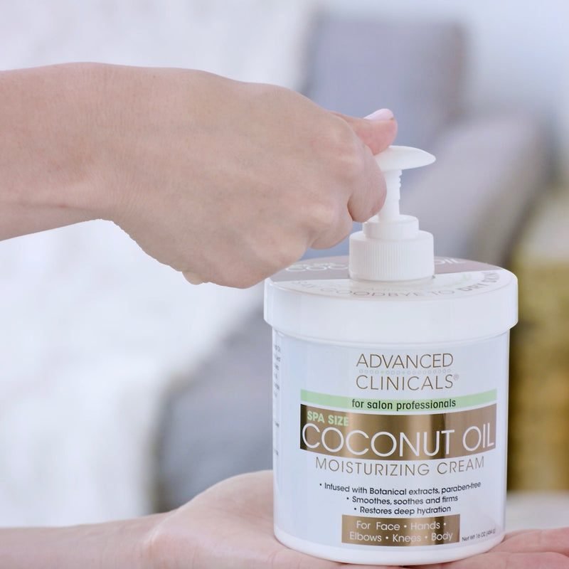 Advanced Clinicals Coconut Oil Moisturizing Cream 454g