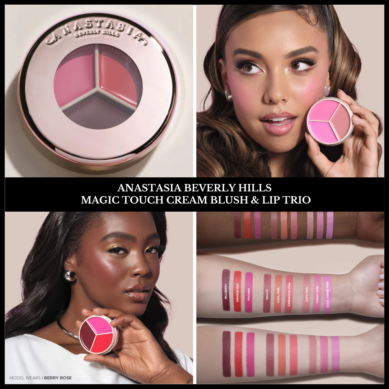 Anastasia Beverly Hills Magic Touch Cream Blush & Lip Trio