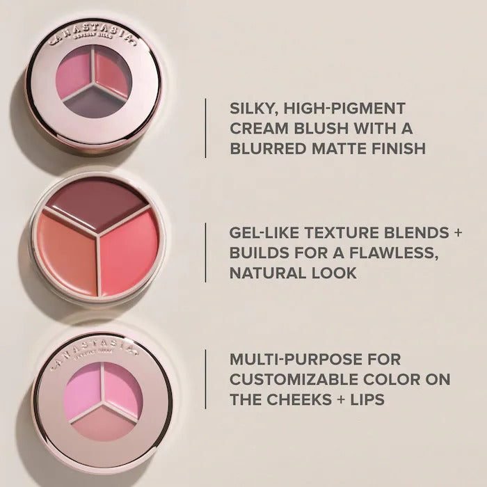 ANASTASIA BEVERLY HILLS – Magic Touch Cream Blush & Lip Trio – Berry/Rose