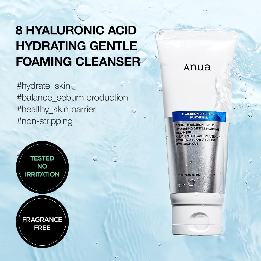 Anua 8 Hyaluronic Acid Hydrating Gentle Foaming Cleanser 150ml