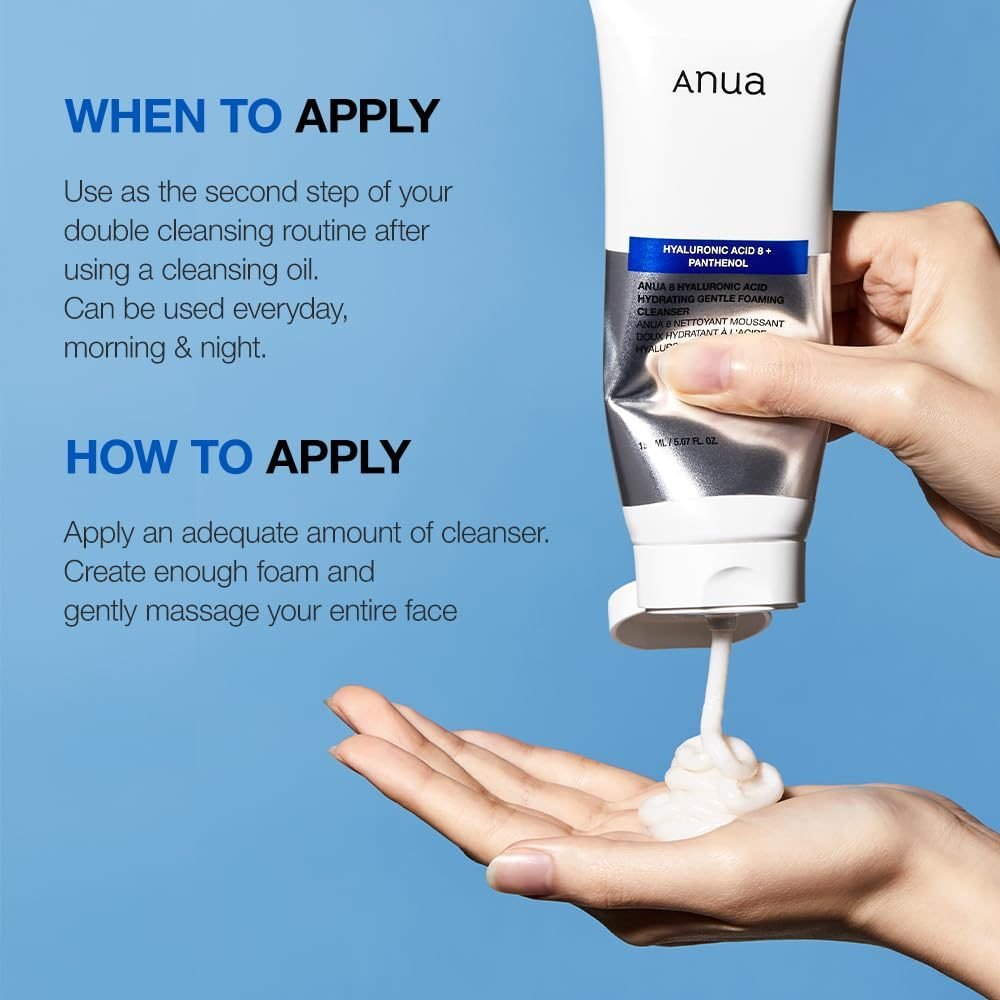 Anua 8 Hyaluronic Acid Hydrating Gentle Foaming Cleanser 150ml
