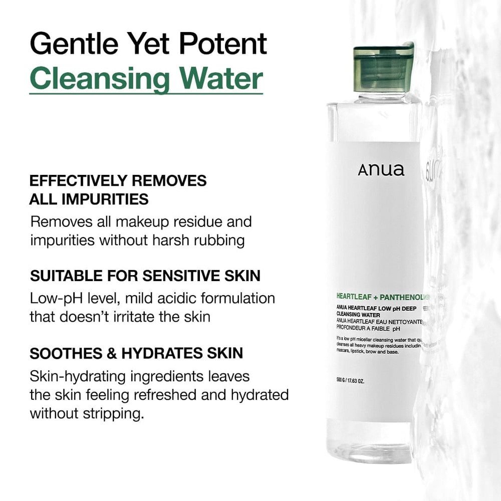Anua Heartleaf Low pH Deep Cleansing Water 500g