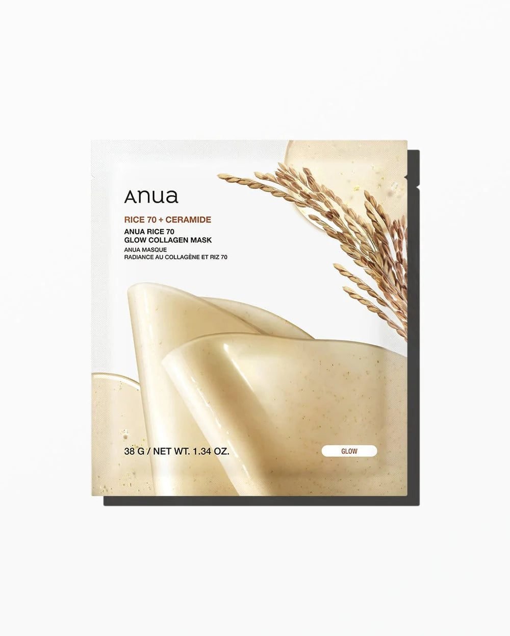 Anua Rice 70+ Ceramide Glow Collagen Mask 1 Pc